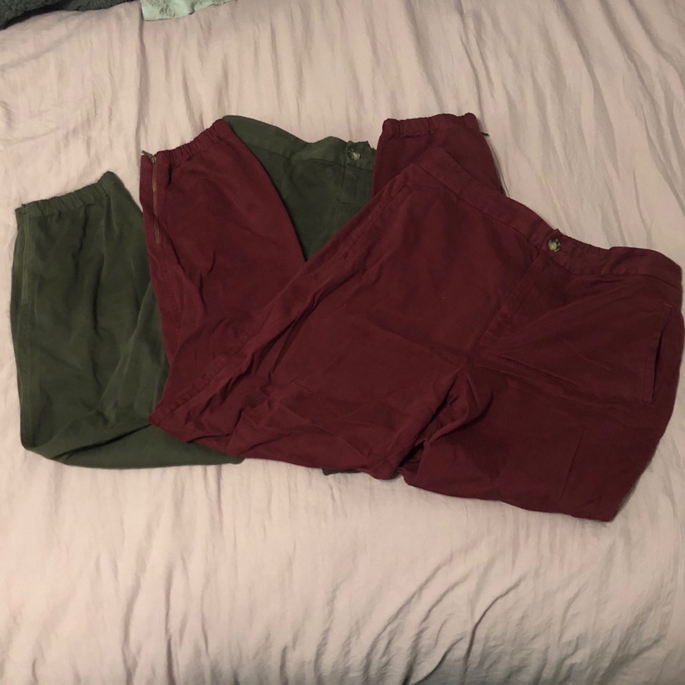 Lou & Grey ankle zip jogger pants - L